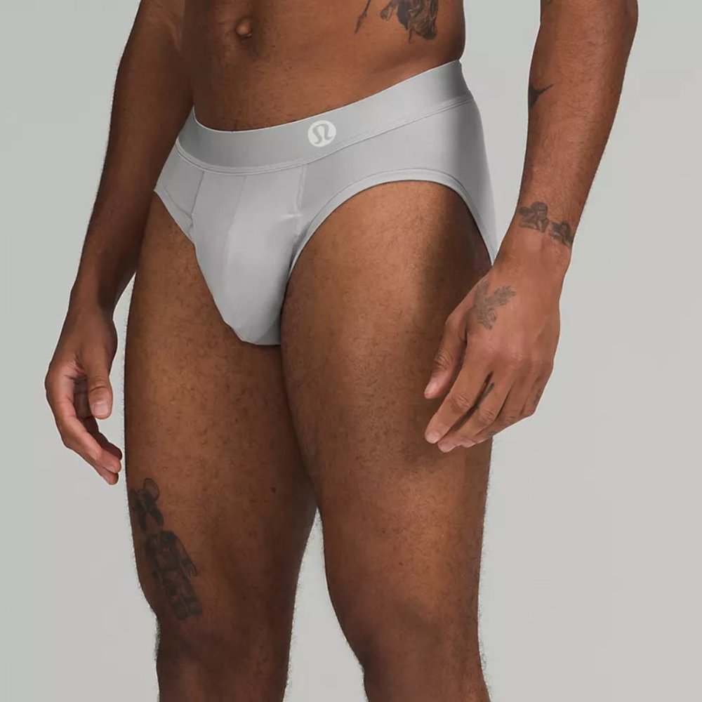 lululemon Always In Motion Brief with Fly - Silver Drop -  Size M